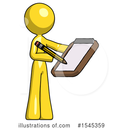 Royalty-Free (RF) Yellow Design Mascot Clipart Illustration by Leo Blanchette - Stock Sample #1545359