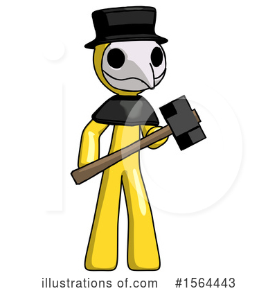 Royalty-Free (RF) Yellow Design Mascot Clipart Illustration by Leo Blanchette - Stock Sample #1564443