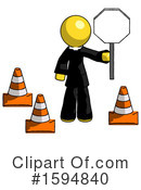 Yellow Design Mascot Clipart #1594840 by Leo Blanchette