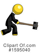 Yellow Design Mascot Clipart #1595040 by Leo Blanchette
