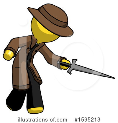 Royalty-Free (RF) Yellow Design Mascot Clipart Illustration by Leo Blanchette - Stock Sample #1595213