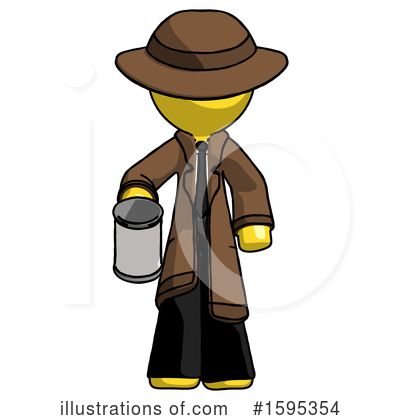 Royalty-Free (RF) Yellow Design Mascot Clipart Illustration by Leo Blanchette - Stock Sample #1595354