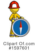 Yellow Design Mascot Clipart #1597601 by Leo Blanchette