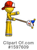 Yellow Design Mascot Clipart #1597609 by Leo Blanchette