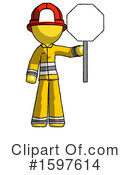 Yellow Design Mascot Clipart #1597614 by Leo Blanchette