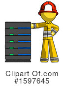 Yellow Design Mascot Clipart #1597645 by Leo Blanchette