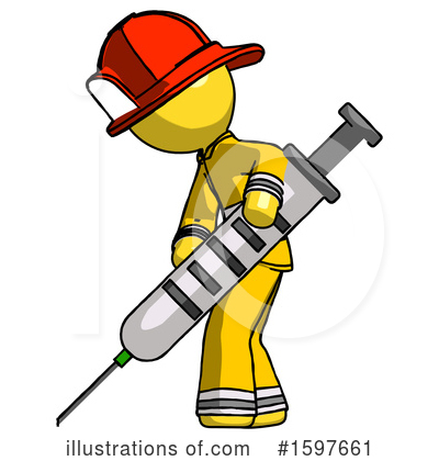 Royalty-Free (RF) Yellow Design Mascot Clipart Illustration by Leo Blanchette - Stock Sample #1597661