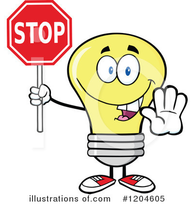 Yellow Light Bulb Clipart #1204605 by Hit Toon