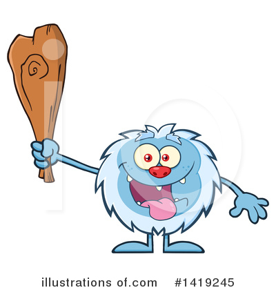 Abominable Snowman Clipart #1419245 by Hit Toon