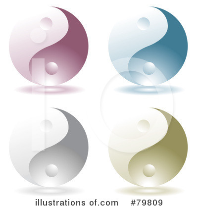 Royalty-Free (RF) Yin Yang Clipart Illustration by michaeltravers - Stock Sample #79809