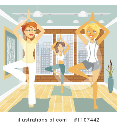 Royalty-Free (RF) Yoga Clipart Illustration by Amanda Kate - Stock Sample #1107442