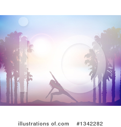 Palm Trees Clipart #1342282 by KJ Pargeter