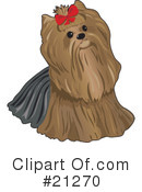 Yorkie Clipart #21270 by Maria Bell