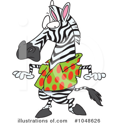 Royalty-Free (RF) Zebra Clipart Illustration by toonaday - Stock Sample #1048626