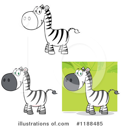 Royalty-Free (RF) Zebra Clipart Illustration by Hit Toon - Stock Sample #1188485