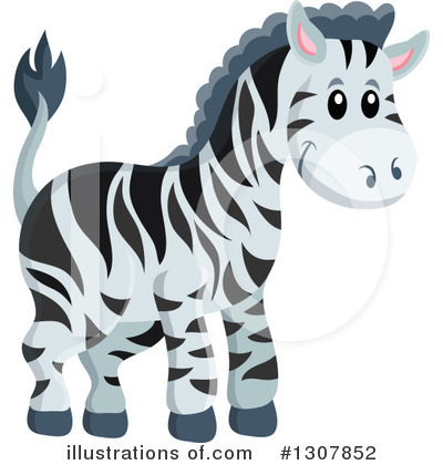 Royalty-Free (RF) Zebra Clipart Illustration by visekart - Stock Sample #1307852