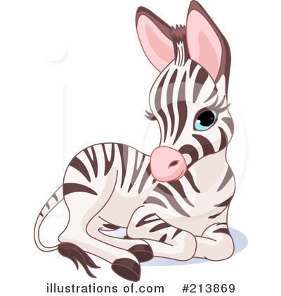 Royalty-Free (RF) Zebra Clipart Illustration by Pushkin - Stock Sample #213869