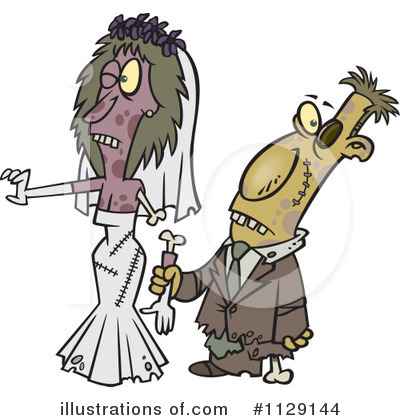 Wedding Couple Clipart #1129144 by toonaday