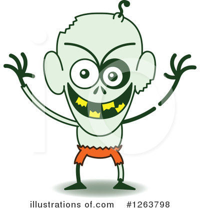 Royalty-Free (RF) Zombie Clipart Illustration by Zooco - Stock Sample #1263798