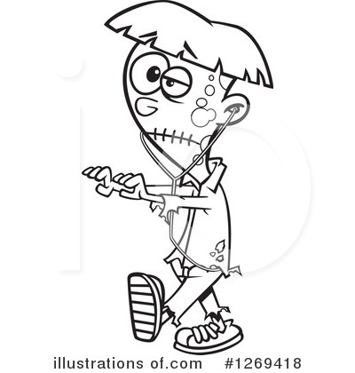 Royalty-Free (RF) Zombie Clipart Illustration by toonaday - Stock Sample #1269418