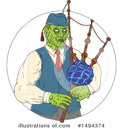 Royalty-Free (RF) Zombie Clipart Illustration by patrimonio - Stock Sample #1494374