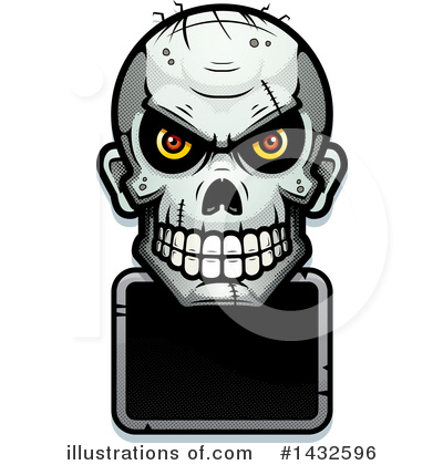 Royalty-Free (RF) Zombie Skull Clipart Illustration by Cory Thoman - Stock Sample #1432596