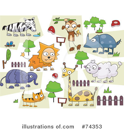 Royalty-Free (RF) Zoo Clipart Illustration by BNP Design Studio - Stock Sample #74353