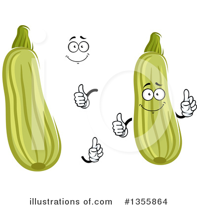 Royalty-Free (RF) Zucchini Clipart Illustration by Vector Tradition SM - Stock Sample #1355864